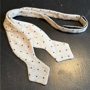 Suitsupply Cream and Black Polka Dot Tie